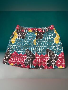 Slazenger Colorful Geometric Golf Skort Built In Shorts Size 6